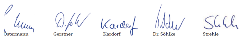 Signature of the Executive Board of Deutsche Leasing