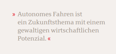 Autonomes Fahren ist ein Zukunftsthema