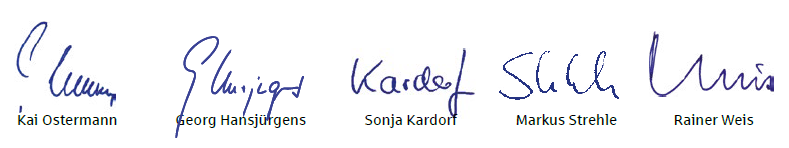 Signature of the Executive Board of Deutsche Leasing