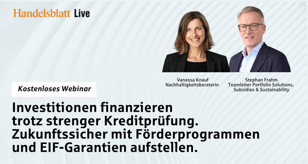 Investitionen finanzieren trotz strenger Kreditprüfung. Kostenloses Webinar